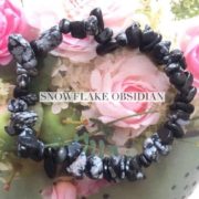 Snowflake Obsidian Crystal Healing Chip Bracelets