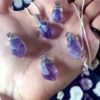 Amethyst Droplet Pendants