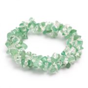 Green Aventurine & Clear Quartz Chunky Chip Bracelet